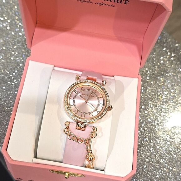 Juicy Couture Vintage-Inspired Rhinestone Face Charm Watch - Picture 3 of 5